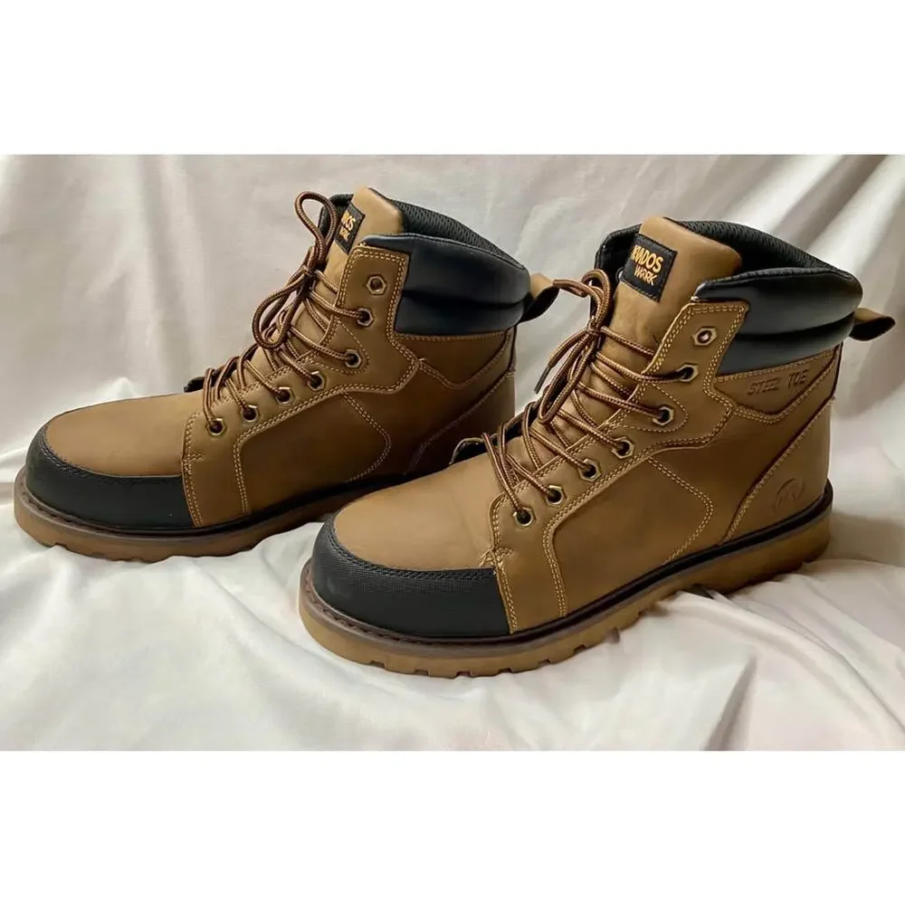 Nevados Men’s Brown Steel Toe Work Boots Size 12